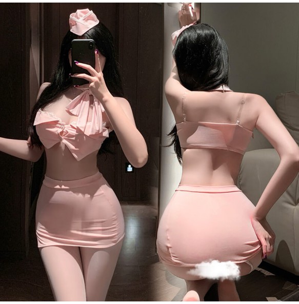 FEE ET MOI - Spring Breeze Strapless Air Hostess Costume (Pink)